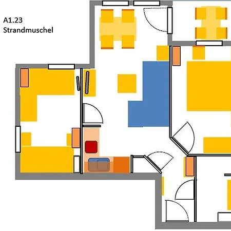Apartmán Haus Meeresblick A 1 23 Strandmuschel Mit Balkon *